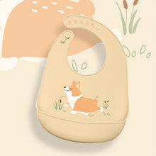 Load image into Gallery viewer, Baby Bibs Washable Infant Feeding Baby Food Grade Silicone cartoon Cute Bib Adjustable Bib Newborn Baby Bib Multicolor