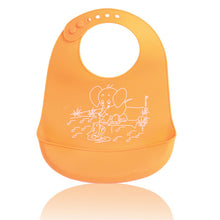 Load image into Gallery viewer, Baby Bibs Washable Infant Feeding Baby Food Grade Silicone cartoon Cute Bib Adjustable Bib Newborn Baby Bib Multicolor