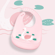 Load image into Gallery viewer, Baby Bibs Washable Infant Feeding Baby Food Grade Silicone cartoon Cute Bib Adjustable Bib Newborn Baby Bib Multicolor
