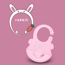 Load image into Gallery viewer, Baby Bibs Washable Infant Feeding Baby Food Grade Silicone cartoon Cute Bib Adjustable Bib Newborn Baby Bib Multicolor
