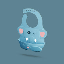 Load image into Gallery viewer, Baby Bibs Washable Infant Feeding Baby Food Grade Silicone cartoon Cute Bib Adjustable Bib Newborn Baby Bib Multicolor
