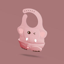Load image into Gallery viewer, Baby Bibs Washable Infant Feeding Baby Food Grade Silicone cartoon Cute Bib Adjustable Bib Newborn Baby Bib Multicolor
