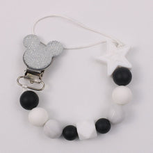 Load image into Gallery viewer, Baby Boy Girl Pacifier Holder Chain Food Grade Chew Silicone Beads Bling Bling Infant Pacifier Clip
