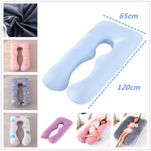 Load image into Gallery viewer, Pregnancy pillow Support Pillow For Pregnant Women Body Cotton Pillowcase U Shape Maternity Pillows Pregnancy Side Sleepers
