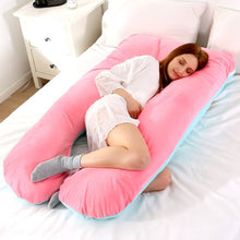 Load image into Gallery viewer, Pregnancy pillow Support Pillow For Pregnant Women Body Cotton Pillowcase U Shape Maternity Pillows Pregnancy Side Sleepers
