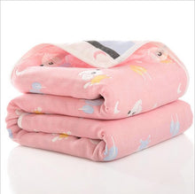 Load image into Gallery viewer, Spring And Summer baby Quilt 2019 New Double Printed Cool Washable Single Air-conditioned Quilt 110*110cm 100% cotton
